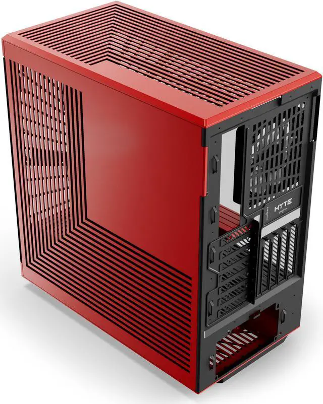 Alt view image 3 of 6 - HYTE Y40 Mainstream Vertical GPU Case ATX Mid Tower Gaming Case with PCI Express 4.0 x 16 Riser Cable Included, Black/Red
