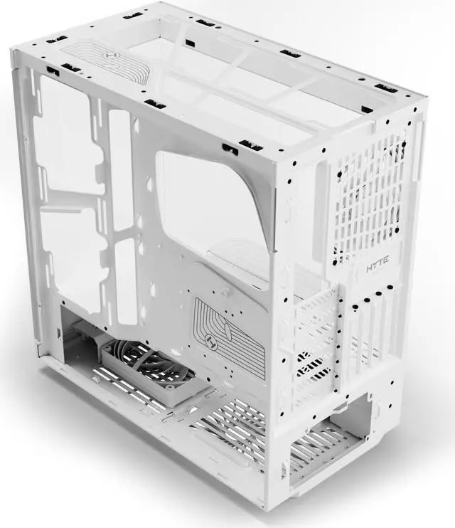 Alt view image 5 of 7 - HYTE Y40 Mainstream Vertical GPU Case ATX Mid Tower Gaming Case with PCI Express 4.0 x 16 Riser Cable Included, Snow White
