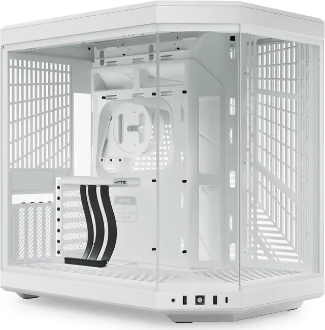 Main image of HYTE Y70 CS-HYTE-Y70-WW Dual Chamber Mid-Tower ATX Case with PCIe 4.0 Express Riser Cable Included, Snow White