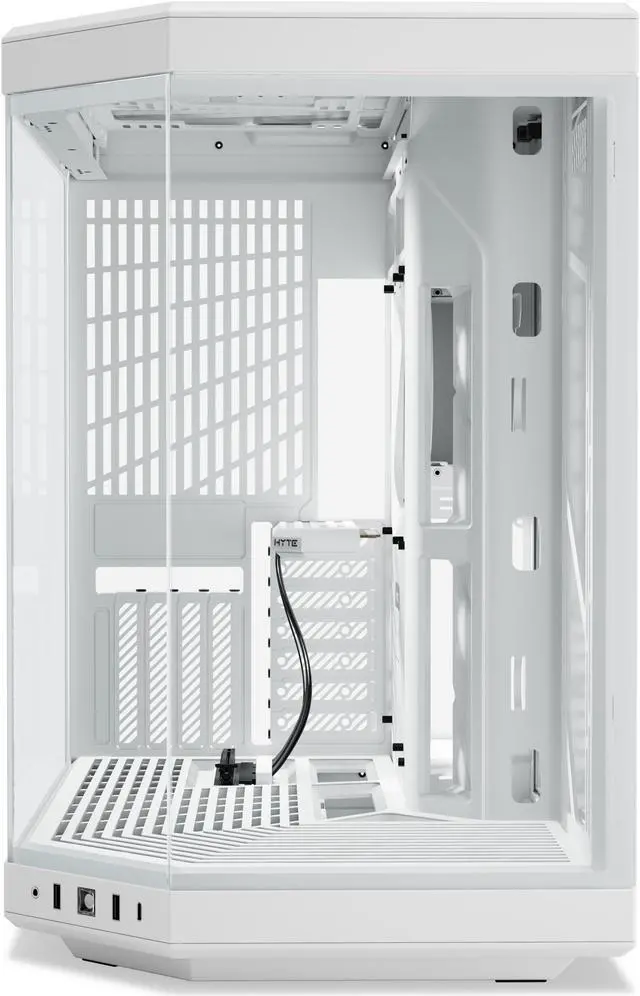 Alt view image 2 of 7 - HYTE Y70 CS-HYTE-Y70-WW Dual Chamber Mid-Tower ATX Case with PCIe 4.0 Express Riser Cable Included, Snow White