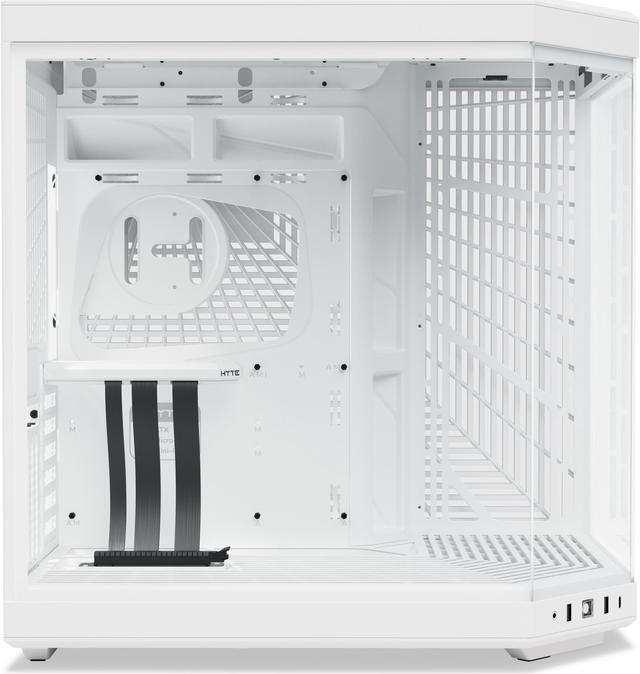 Alt view image 3 of 7 - HYTE Y70 CS-HYTE-Y70-WW Dual Chamber Mid-Tower ATX Case with PCIe 4.0 Express Riser Cable Included, Snow White