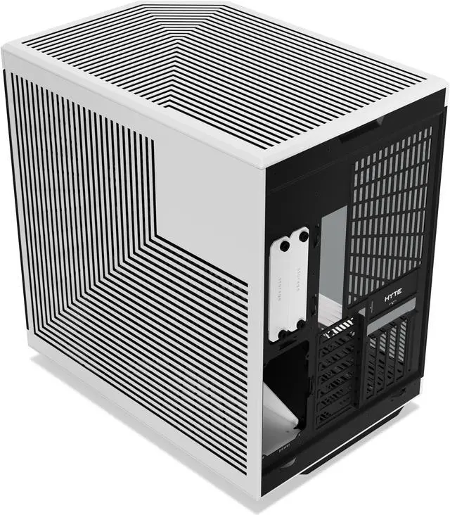 Alt view image 5 of 7 - HYTE Y70 CS-HYTE-Y70-BW Dual Chamber Mid-Tower ATX Case with PCIe 4.0 Express Riser Cable Included, White/Black