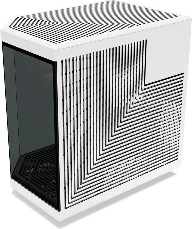Alt view image 6 of 7 - HYTE Y70 CS-HYTE-Y70-BW Dual Chamber Mid-Tower ATX Case with PCIe 4.0 Express Riser Cable Included, White/Black