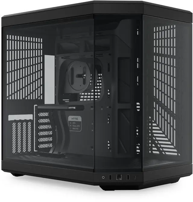 HYTE Y70 CS-HYTE-Y70-B Dual Chamber Mid-Tower ATX Case with PCIe 4.0 Express Riser Cable Included, Black
