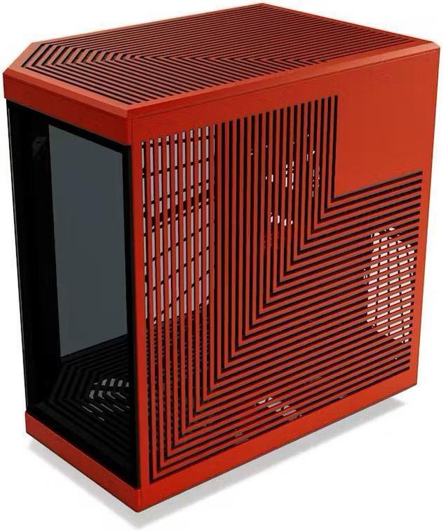Alt view image 6 of 6 - HYTE Y70 Touch Dual Chamber ATX Mid Tower Modern Aesthetic Case With Integrated 2.5K LCD Touchscreen - Black Cherry