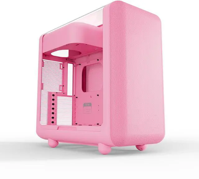 Alt view image 2 of 11 - HYTE CS-HYTE-X50G-SM Pink ABS / Steel / Tempered Glass ATX Mid Tower Case (Computer Cases - ATX Form)