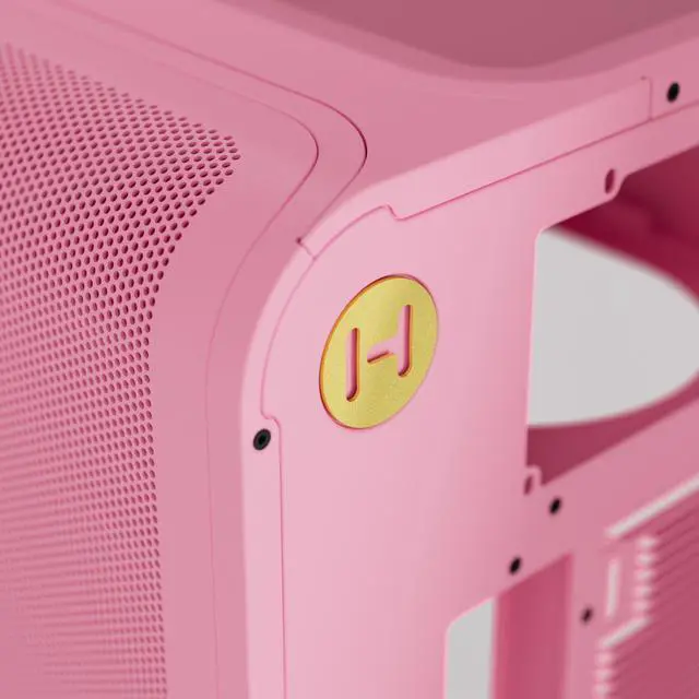 Alt view image 11 of 11 - HYTE CS-HYTE-X50G-SM Pink ABS / Steel / Tempered Glass ATX Mid Tower Case (Computer Cases - ATX Form)