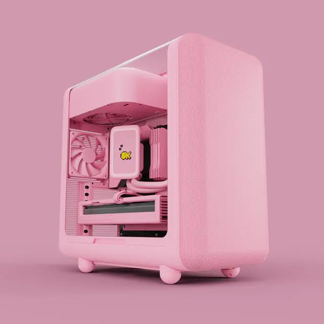 Main image of HYTE CS-HYTE-X50G-SM Pink ABS / Steel / Tempered Glass ATX Mid Tower Case (Computer Cases - ATX Form)