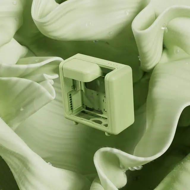 Alt view image 12 of 12 - HYTE CS-HYTE-X50G-MM Green ABS / Steel / Tempered Glass ATX Mid Tower Case (Computer Cases - ATX Form)