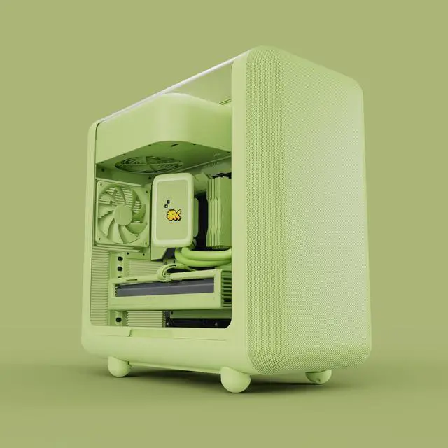 Main image of HYTE CS-HYTE-X50G-MM Green ABS / Steel / Tempered Glass ATX Mid Tower Case (Computer Cases - ATX Form)