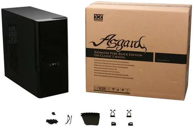 Alt view image 9 of 9 - Xigmatek ACXTASGARD Black 0.6mm thickness SGCC ATX Mid Tower Computer Case