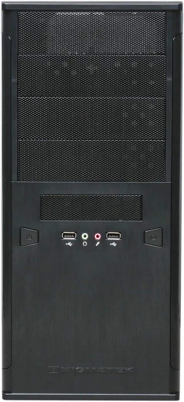 Alt view image 2 of 8 - Xigmatek ASGARD II B/B CPC-T45UC-U01 Black / Black 0.8 mm SECC / Aluminum and Aluminum Mesh Bezel ATX Mid Tower Computer Case