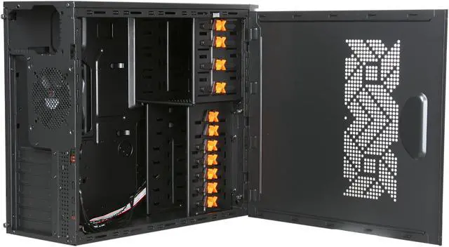 Alt view image 5 of 8 - Xigmatek ASGARD II B/B CPC-T45UC-U01 Black / Black 0.8 mm SECC / Aluminum and Aluminum Mesh Bezel ATX Mid Tower Computer Case