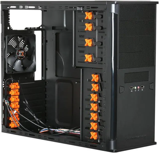 Alt view image 6 of 8 - Xigmatek ASGARD II B/B CPC-T45UC-U01 Black / Black 0.8 mm SECC / Aluminum and Aluminum Mesh Bezel ATX Mid Tower Computer Case