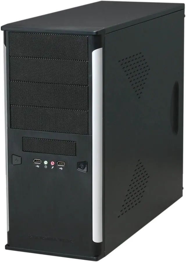 Alt view image 3 of 8 - Xigmatek ASGARD II B/S CPC-T45UD-U01 Black / Silver 0.8 mm SECC / Aluminum and Aluminum Mesh Bezel ATX Mid Tower Computer Case