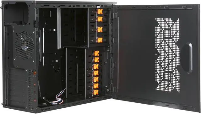 Alt view image 5 of 8 - Xigmatek ASGARD II B/S CPC-T45UD-U01 Black / Silver 0.8 mm SECC / Aluminum and Aluminum Mesh Bezel ATX Mid Tower Computer Case
