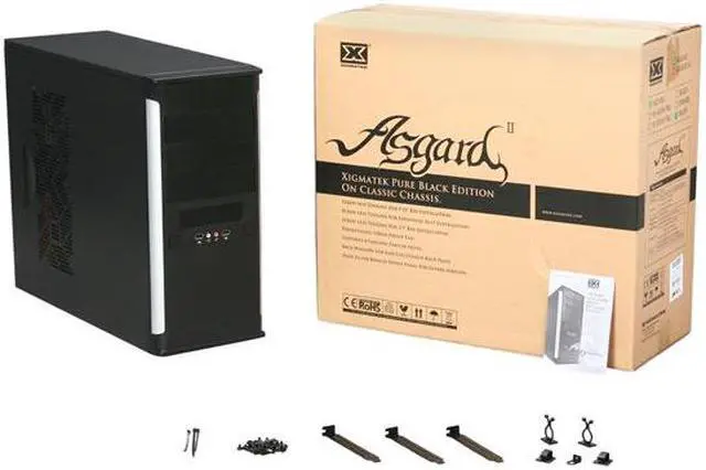 Alt view image 8 of 8 - Xigmatek ASGARD II B/S CPC-T45UD-U01 Black / Silver 0.8 mm SECC / Aluminum and Aluminum Mesh Bezel ATX Mid Tower Computer Case
