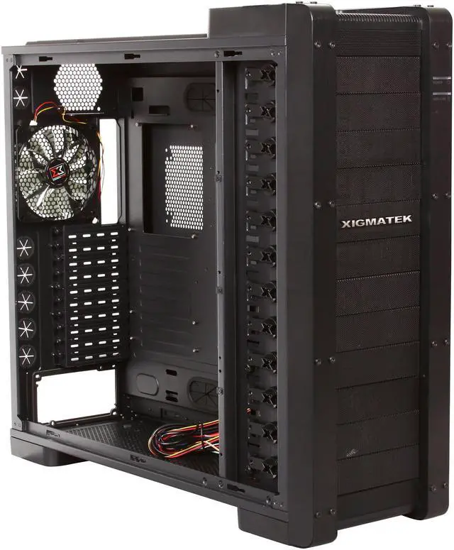 Alt view image 7 of 10 - Xigmatek Elysium Black Server Edition (non window) CCC-HSA0DS-U03 All Black Aluminum / Steel ATX Super Tower Computer Case