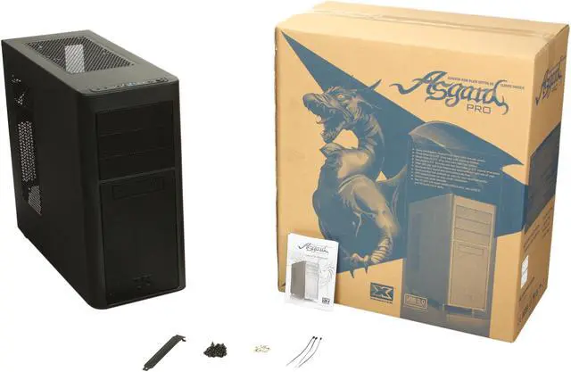Alt view image 10 of 10 - Xigmatek ASGARD PRO USB 3.0 CCC-AE37BS-U02 Black Steel + Aluminum and Aluminum Mesh Bezel ATX Mid Tower Computer Case