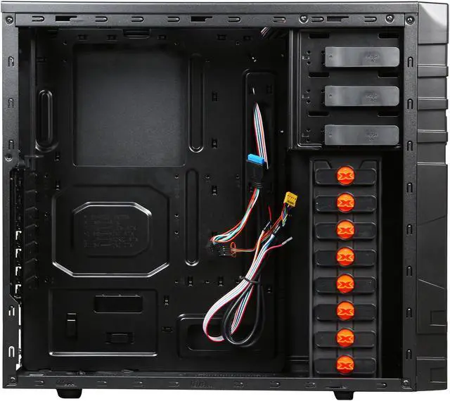 Alt view image 7 of 10 - Xigmatek ASGARD 381 CCC-AD38BX-U03 Black / White Steel / Plastic / Metal Mesh ATX Mid Tower Computer Case