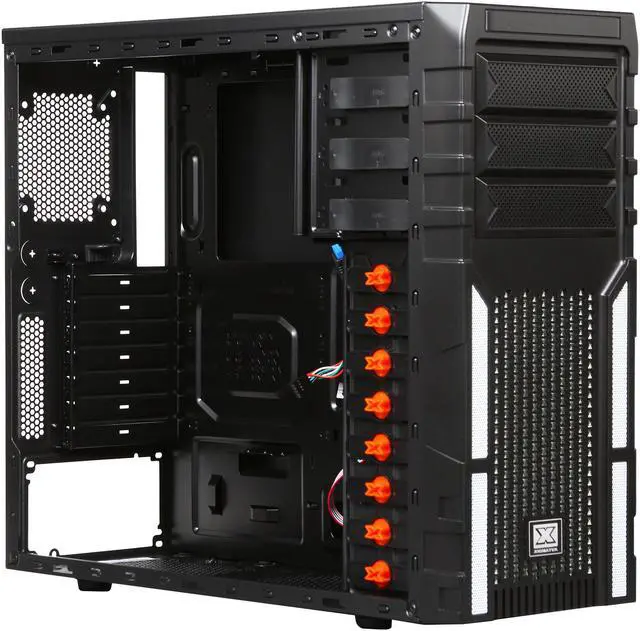 Alt view image 8 of 10 - Xigmatek ASGARD 381 CCC-AD38BX-U03 Black / White Steel / Plastic / Metal Mesh ATX Mid Tower Computer Case