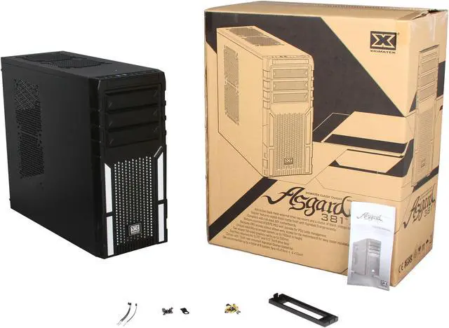 Alt view image 10 of 10 - Xigmatek ASGARD 381 CCC-AD38BX-U03 Black / White Steel / Plastic / Metal Mesh ATX Mid Tower Computer Case