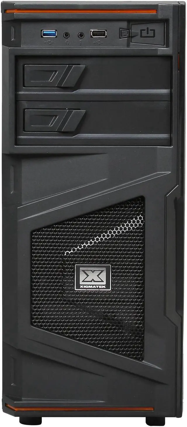Alt view image 3 of 10 - Xigmatek CCM-35ABX-U01 (Recon) Black Steel ATX Mid Tower Computer Case