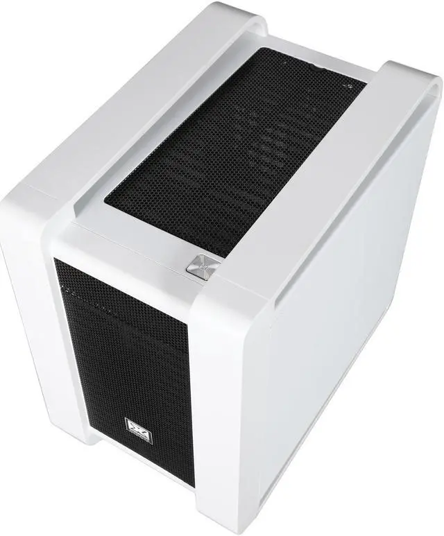 Alt view image 8 of 10 - Xigmatek Aquila White Steel Micro-ATX Cube Chassis  CCD-14AWW-U01