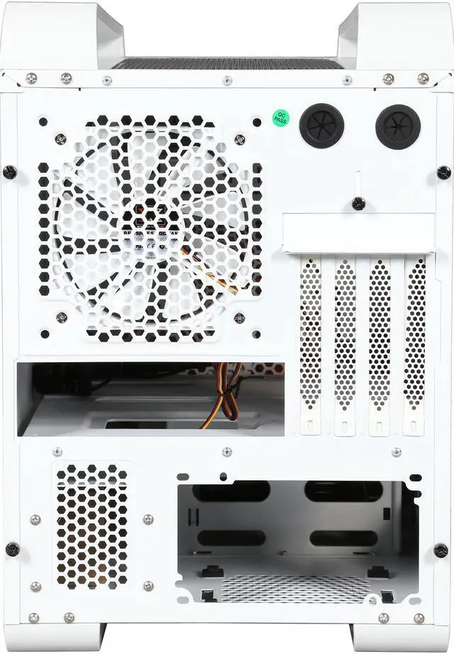 Alt view image 9 of 10 - Xigmatek Aquila White Steel Micro-ATX Cube Chassis  CCD-14AWW-U01