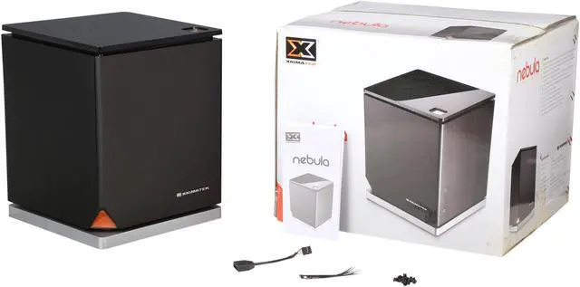 Alt view image 9 of 9 - Xigmatek Nebula CCD-02ABX-U01 Black Steel Mini-ITX Cube Chassis