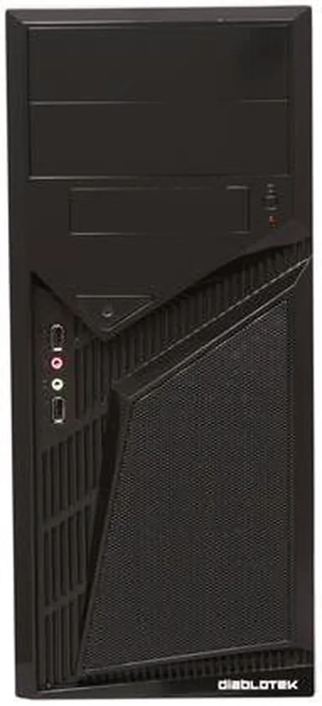 Alt view image 2 of 9 - Diablotek CPA-0170 Black SGCC Steel Diamond ATX Mid Tower Computer Case 400W Power Supply