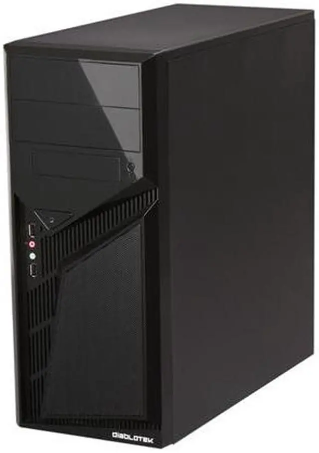 Alt view image 3 of 9 - Diablotek CPA-0170 Black SGCC Steel Diamond ATX Mid Tower Computer Case 400W Power Supply