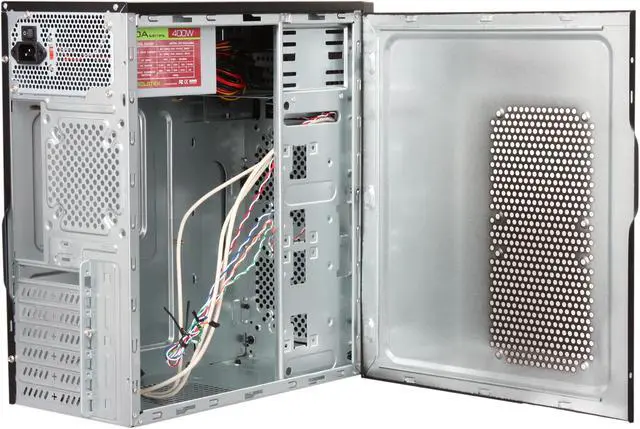 Alt view image 5 of 9 - Diablotek CPA-0170 Black SGCC Steel Diamond ATX Mid Tower Computer Case 400W Power Supply