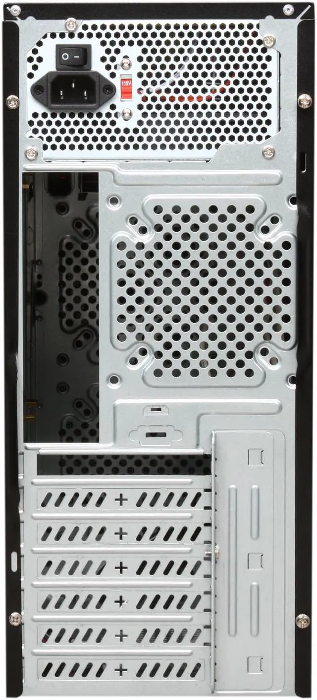 Alt view image 8 of 9 - Diablotek CPA-0170 Black SGCC Steel Diamond ATX Mid Tower Computer Case 400W Power Supply