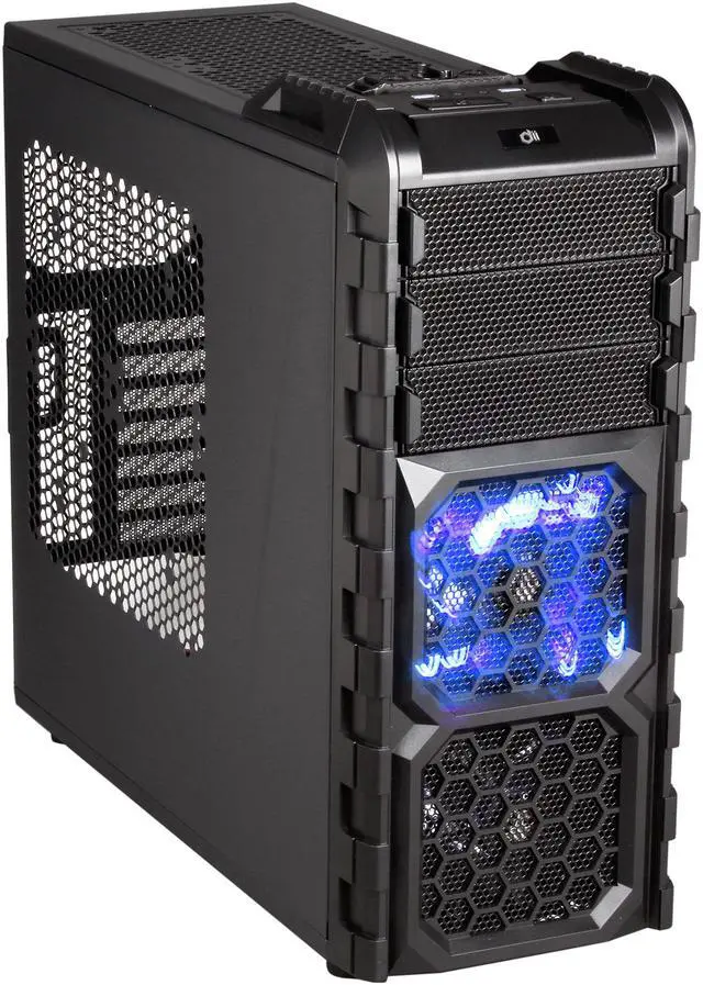 Alt view image 5 of 14 - Diablotek GAMER SERIES CPA-8920 Black Steel ATX Mid Tower Computer Case