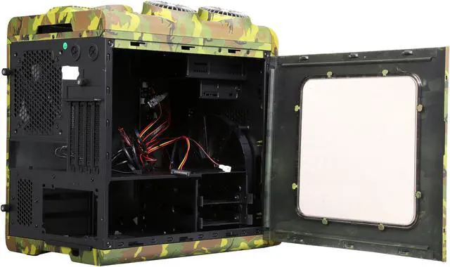 Alt view image 5 of 9 - DEEPCOOL STEAM CASTLE CAMO MATX Unique Steam Punk Style With Side Window 200mm Fan(Front)+120mm Fan(Rear)+4 Magic Controllable LED Lights (Top) SGCC+PLASTIC (ABS) Camo Version