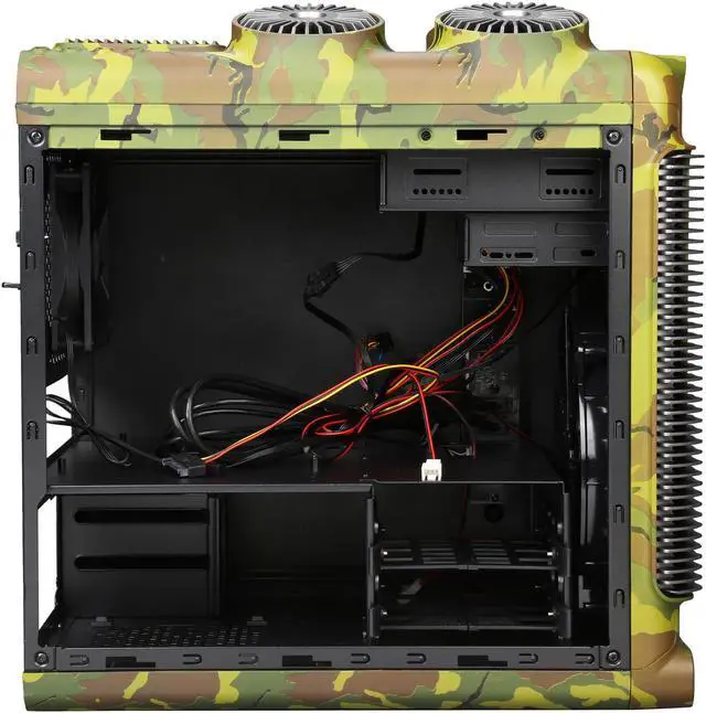 Alt view image 6 of 9 - DEEPCOOL STEAM CASTLE CAMO MATX Unique Steam Punk Style With Side Window 200mm Fan(Front)+120mm Fan(Rear)+4 Magic Controllable LED Lights (Top) SGCC+PLASTIC (ABS) Camo Version