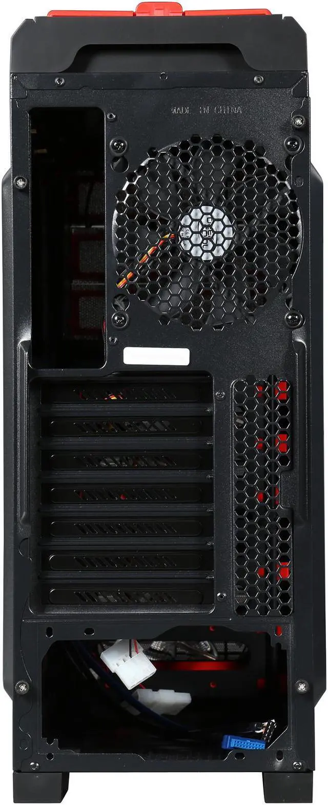 Alt view image 8 of 9 - DEEPCOOL KENDOMEN Red ATX Mid Tower Computer Case Pre-installed 5 Cooling Fans With Side Window Support 240mm Water Cooling Installation at Top