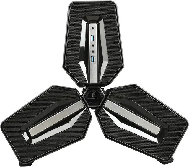 Alt view image 2 of 10 - Deepcool TriStellar Black SPCC Mini-ITX Computer Case ATX PS2 Power Supply