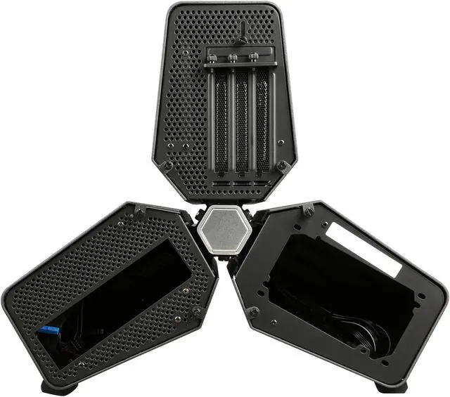 Alt view image 5 of 10 - Deepcool TriStellar Black SPCC Mini-ITX Computer Case ATX PS2 Power Supply