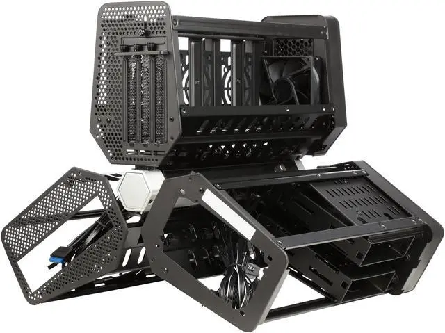 Alt view image 6 of 10 - Deepcool TriStellar Black SPCC Mini-ITX Computer Case ATX PS2 Power Supply