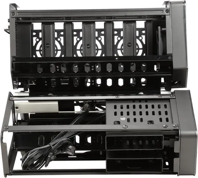Alt view image 7 of 10 - Deepcool TriStellar Black SPCC Mini-ITX Computer Case ATX PS2 Power Supply