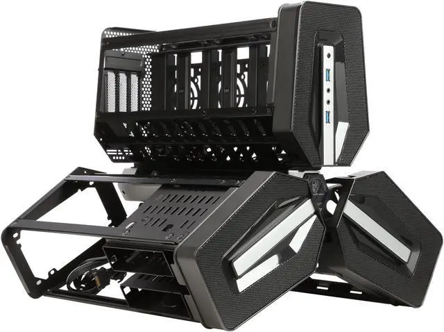 Alt view image 8 of 10 - Deepcool TriStellar Black SPCC Mini-ITX Computer Case ATX PS2 Power Supply
