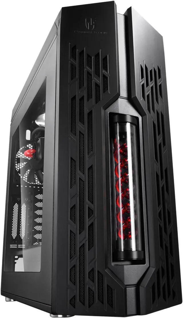 Main image of DEEPCOOL GENOME The worldwide first unique PC case with integrated 360mm liquid cooling system Black case with Red helix