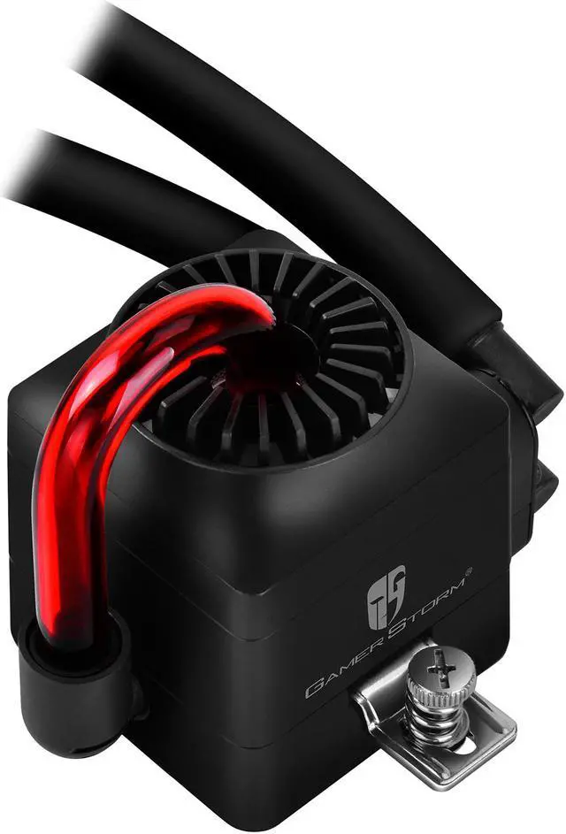 Alt view image 13 of 16 - DEEPCOOL GENOME The worldwide first unique PC case with integrated 360mm liquid cooling system Black case with Red helix