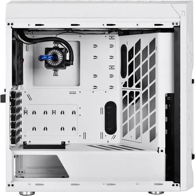 Alt view image 4 of 20 - DEEPCOOL GENOME The worldwide first unique PC case with integrated  360mm liquid cooling system White case with Blue helix