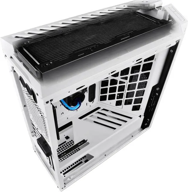 Alt view image 9 of 20 - DEEPCOOL GENOME The worldwide first unique PC case with integrated  360mm liquid cooling system White case with Blue helix