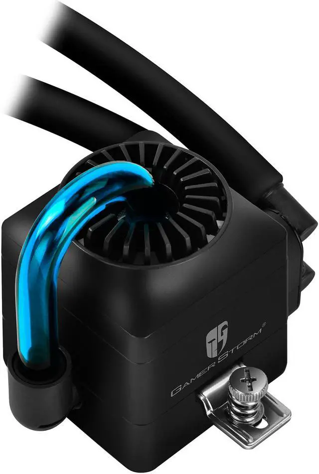 Alt view image 17 of 20 - DEEPCOOL GENOME The worldwide first unique PC case with integrated  360mm liquid cooling system White case with Blue helix