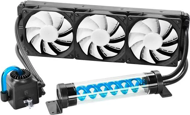Alt view image 6 of 14 - DEEPCOOL GENOME II The Upgraded Worldwide First Unique Gaming Case with Integrated 360mm Liquid Cooling System White Case with Blue Helix