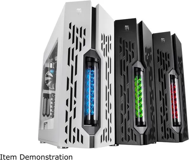 Alt view image 13 of 14 - DEEPCOOL GENOME II The Upgraded Worldwide First Unique Gaming Case with Integrated 360mm Liquid Cooling System White Case with Blue Helix